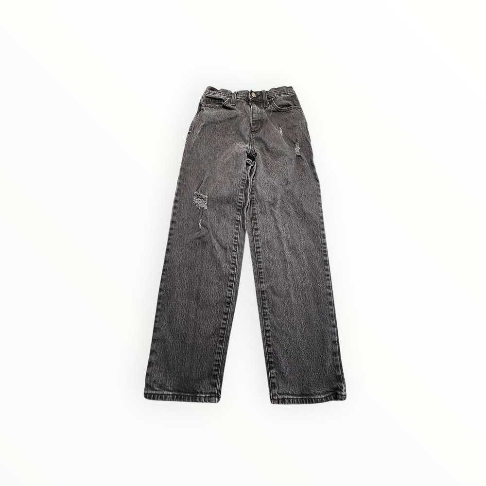 Universal Thread Jeans Womens 0/25R Black Vintage‎ Straight Distressed High Rise